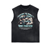 Frayed Edge Retro Revival Graphic Tank Top