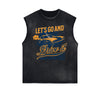 Frayed Edge Retro Revival Graphic Tank Top