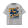 Stone Wash Retro Revival Pattern T Shirt