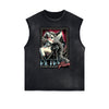 Frayed Edge Retro Revival Graphic Tank Top