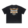 Thick Faded Winged Monster Graphic T Shirt