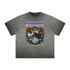 Vintage Frayed Winged Monster Pattern Tee
