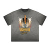 Vintage Frayed Winged Monster Pattern Tee