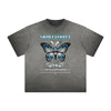 Vintage Frayed Winged Monster Pattern Tee