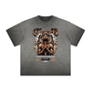 Vintage Frayed Winged Monster Pattern Tee
