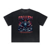 Vintage-Washed Frayed King Graphic Tee