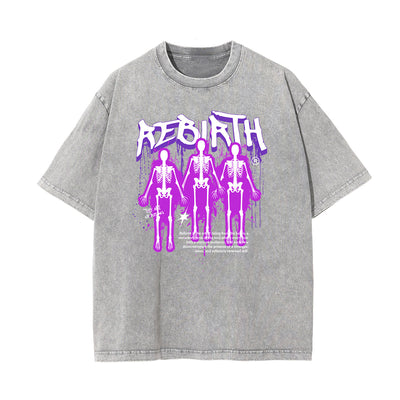 Stone-Washed Street Art Graffiti Graphic Tee