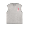 Distressed Sleeveless Clown Graffiti Tee