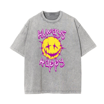 Stone-Washed Street Art Graffiti Graphic Tee