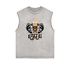 Frayed Edge Abstract Graphic Tank Top