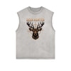 Frayed Edge Abstract Graphic Tank Top