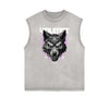 Frayed Edge Abstract Graphic Tank Top
