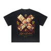 Vintage-Style Frayed Flower Graphic Tee