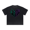 Vintage-Style Frayed Flame Graphic Tee