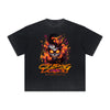 Vintage-Style Frayed Flame Graphic Tee