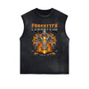 Distressed Flame Graphic Muscle Tank