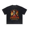 Vintage-Style Frayed Flame Graphic Tee