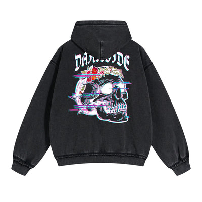 Gothic Skeleton Back Print Hoodie