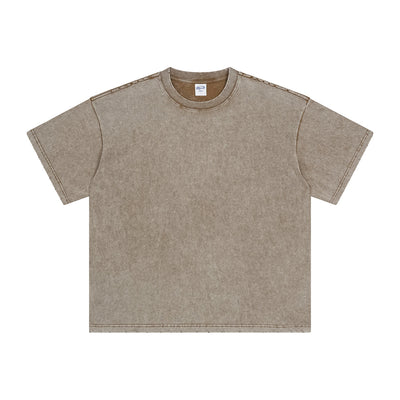 Stone Wash Heavyweight T Shirt 8oz-INNBLAC