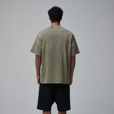 Stone Wash Heavyweight T Shirt 8oz-INNBLAC