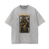 Streetwear Faded Cartoon Pattern Tee