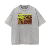 Streetwear Faded Cartoon Pattern Tee