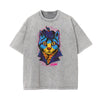 Streetwear Faded Cartoon Pattern Tee