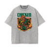 Streetwear Faded Cartoon Pattern Tee