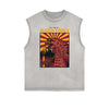 Sleeveless Steampunk Funny Pattern Tee