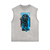 Sleeveless Steampunk Funny Pattern Tee