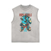 Sleeveless Steampunk Funny Pattern Tee