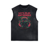 Humorous Cartoon Graphic Muscle Tank