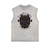 Sleeveless Humorous Cartoon Pattern Tee