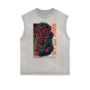 Sleeveless Humorous Cartoon Pattern Tee