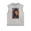 Sleeveless Humorous Cartoon Pattern Tee