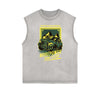 Sleeveless Humorous Cartoon Pattern Tee