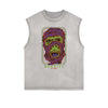 Sleeveless Humorous Cartoon Pattern Tee