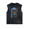 Humorous Cartoon Graphic Muscle Tank