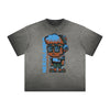 Vintage Frayed Humorous Cartoon Design Tee