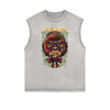 Sleeveless Humorous Cartoon Pattern Tee