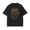 Cartoon Abstract Faded Pattern T Shirt