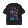 Cartoon Abstract Faded Pattern T Shirt