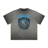 Abstract Animal Faded Thick Pattern Tee