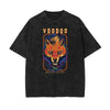 Abstract Graphic Faded Washed Animal Tee