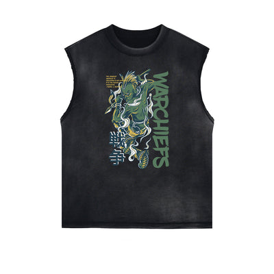 Abstract Animal Pattern Sleeveless Tee