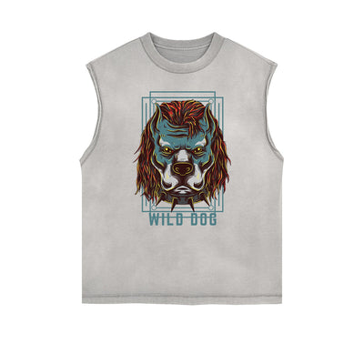 Abstract Animal Graphic Muscle Tank