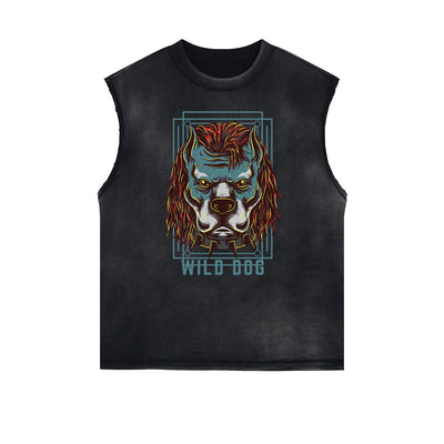 Abstract Animal Pattern Sleeveless Tee