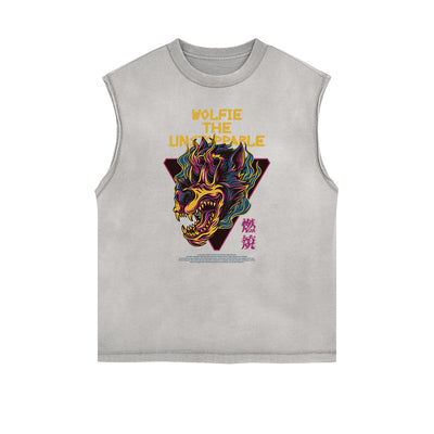 Abstract Animal Graphic Muscle Tank