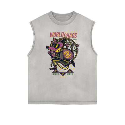 Abstract Animal Graphic Muscle Tank