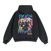 Cute Dog Graphic Double Slider Zip Hoodie-INNBLAC